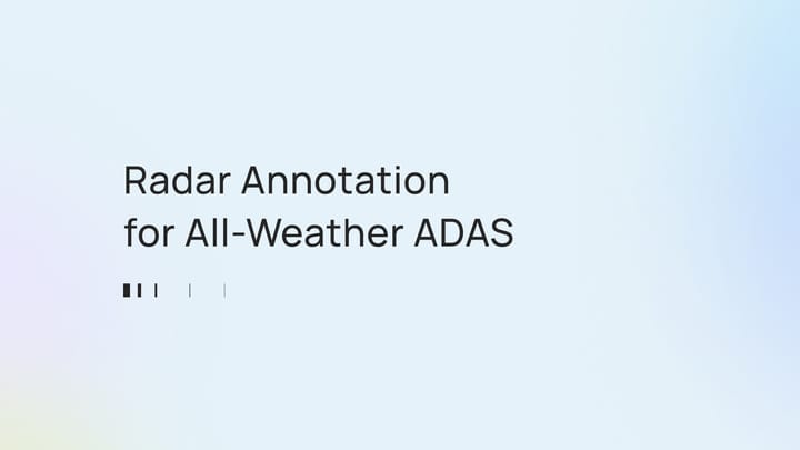 Training ADAS with Automotive Radar Data